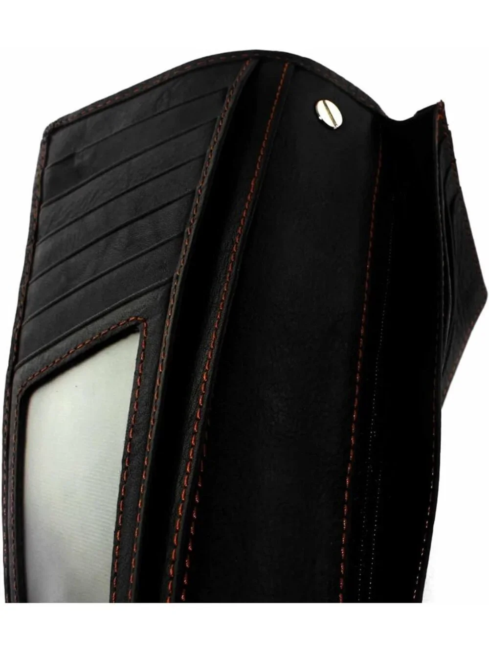 Biker Rock Star Concho Men's Leather Wallet with Chain - Stylish Card Holder